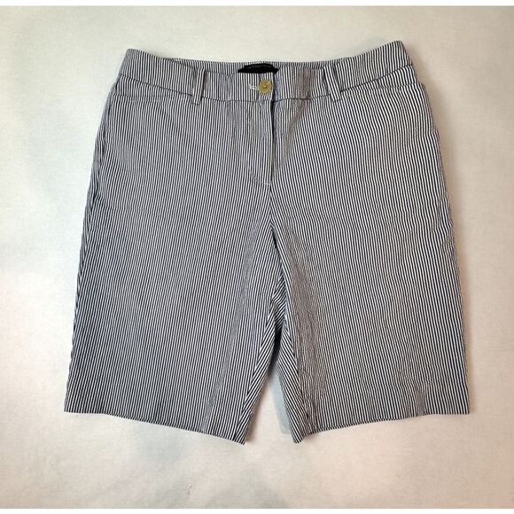 Talbots Seersucker Pinstripe Shorts The Perfect Short 100% Cotton - Size 4